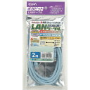 ELPA LANP[u CAT6 2m u[ JeS6 LAN-1020BL FTTHEADSLECATVΉ 88cp Gp [֑