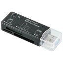 }`fBAJ[h[_[ USB3.2Gen1 49fBAΉ ubN SD/microSD/MSPD OHM 01-3969 PC-SCRWU303-K [֑