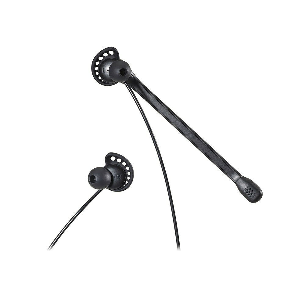 オーディオテクニカ インナーイヤーヘッドセット ケーブル長2m ブラック ATH-202COMBK 【送料無料】