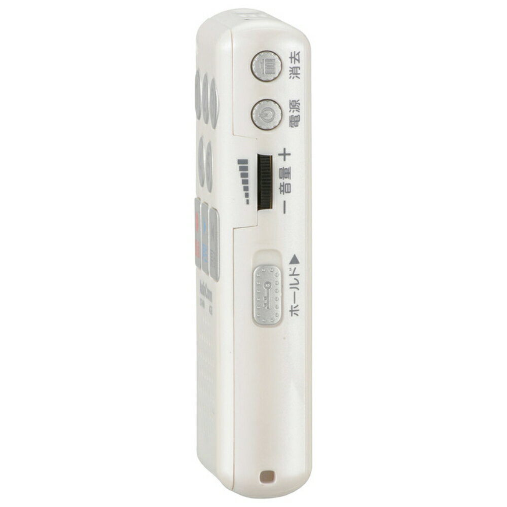 簡単ICレコーダー 内蔵メモリー4GB ホワイト 録音最大47時間 OHM 03-1400 ICR-50N 【メール便送料無料】