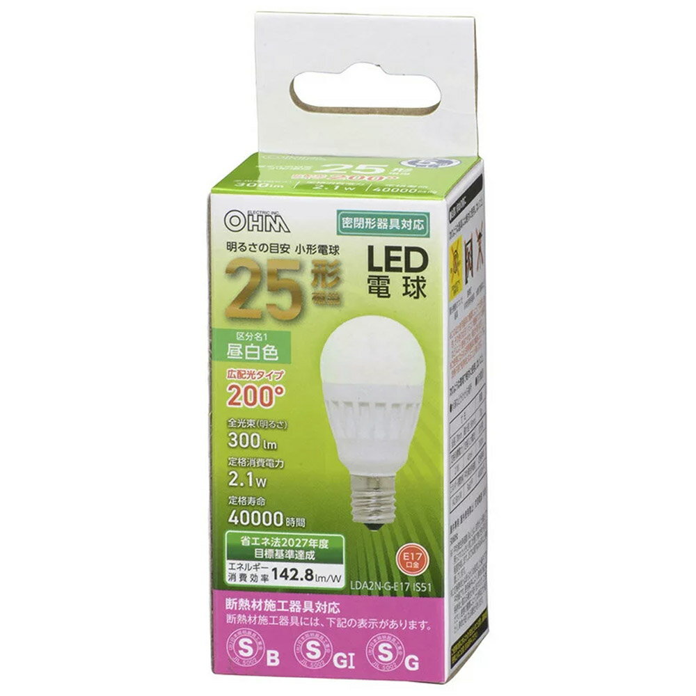 ����LED�ŵ� 25������ 300lm ���� E17 ���۸�200�� ̩�Ĵ���б� OHM 06-4472 LDA2N-G-E17IS51