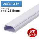 \楽天カードポイント5倍!6/25/ ABSモール 3号 1m ホワイト 5本セット OHM 00-4786 DZ-AM31-W-5P 配線モール ケーブルカバー 【送料無料】