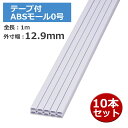\楽天カードポイント5倍!6/25/ テープ付ABSモール 0号 1m ホワイト 10本セット OHM 00-9200 DZ-AMT01-W10P 配線モール ケーブルカバー 【送料無料】