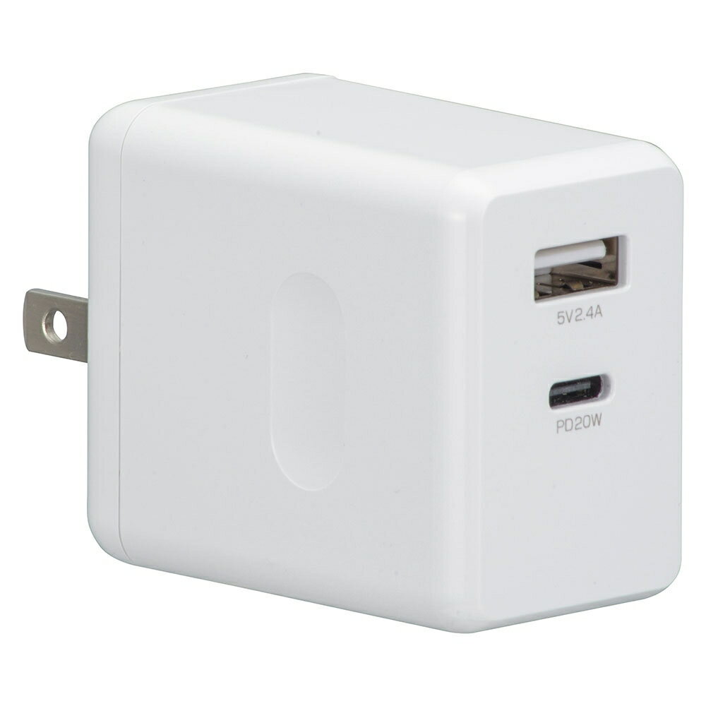 PD対応 USBチャージャー Type-C+Type-A 最大32W ホワイト OHM 01-7147 MAV-AP2U30-W 【送料無料】
