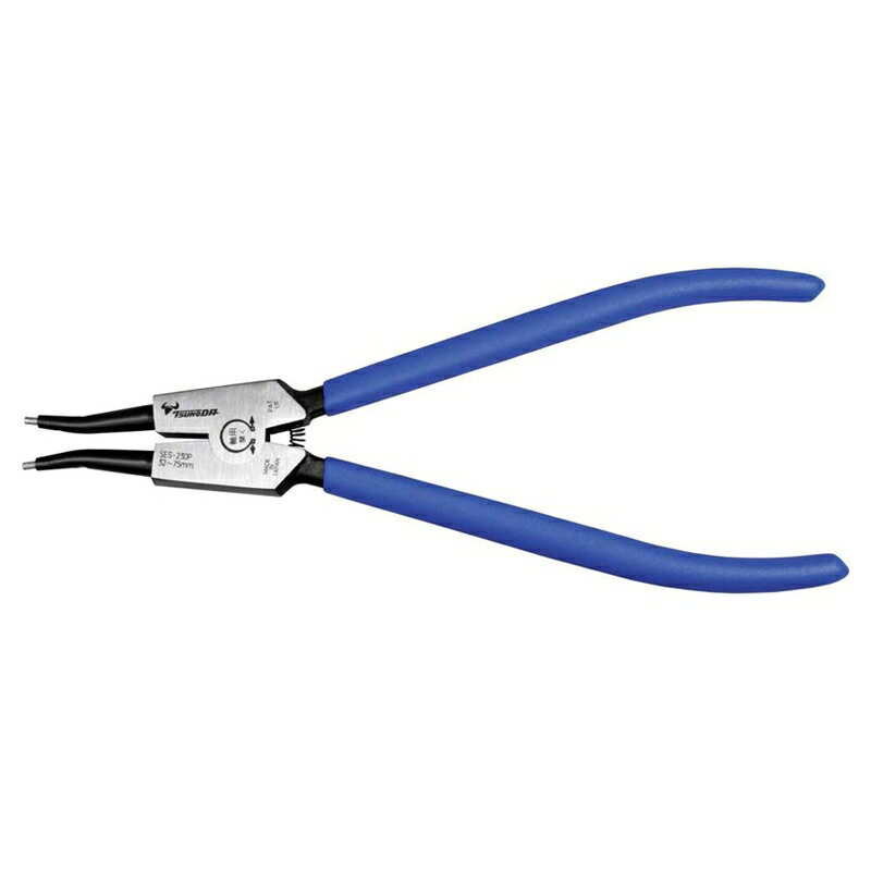 ツノダ スナップリングプライヤー軸用直 バネ付 230mm DIY 工具 ツール SES-230P 【メール便送料無料】