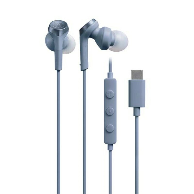 オーディオテクニカ USB Type-Cコネクタ スマホ用イヤホン ブルー ATH-CKS330CBL 【送料無料】
