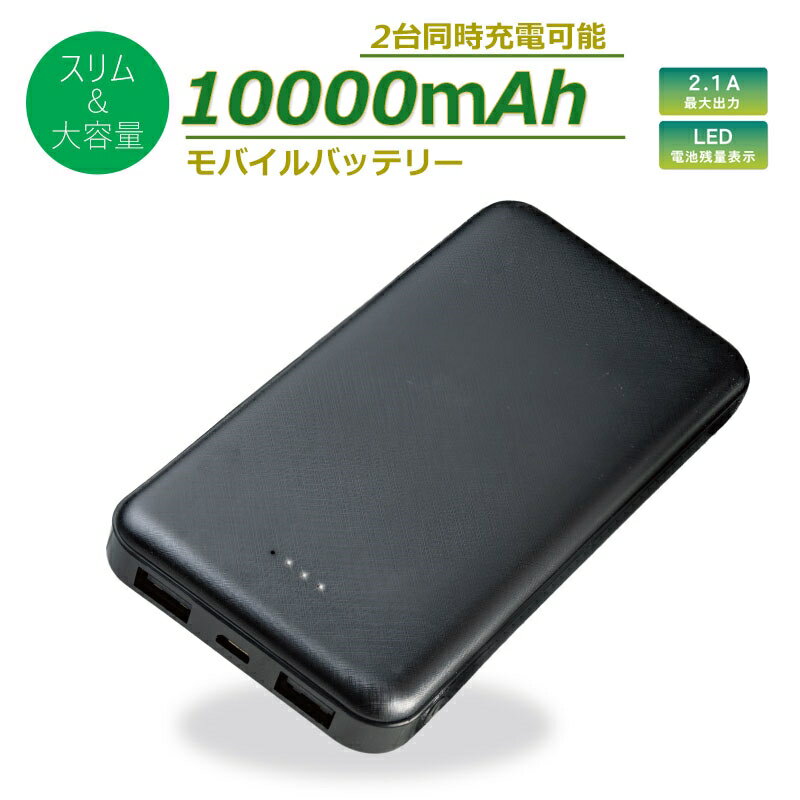 【10％OFF】Ric 薄型 大容量 モバイルバッテリー 1