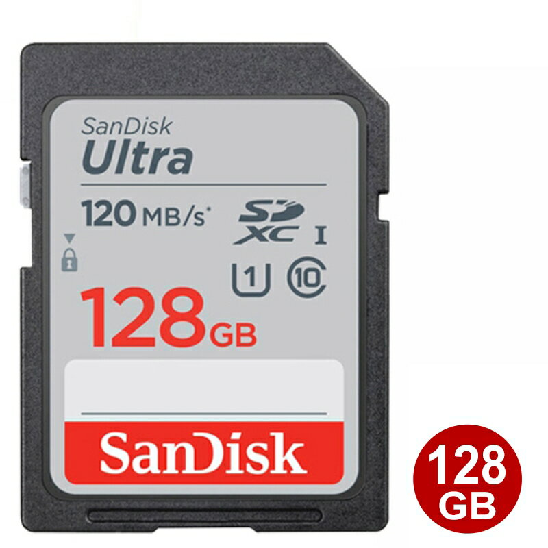 ＼楽天カードポイント9倍！5/10／サンディスク SDXCカード 128GB ULTRA class10 140MB/s UHS-1 SDカード SanDisk 海外リテール SDSDUNB-128G-GN6IN メール便送料無料