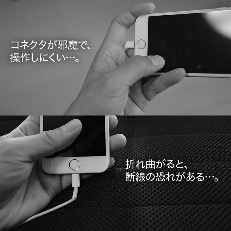サンコー ピタっとつく L型ライトニングケーブル 充電用 1m Lightningケーブル IPHCBLGM 【メール便送料無料】