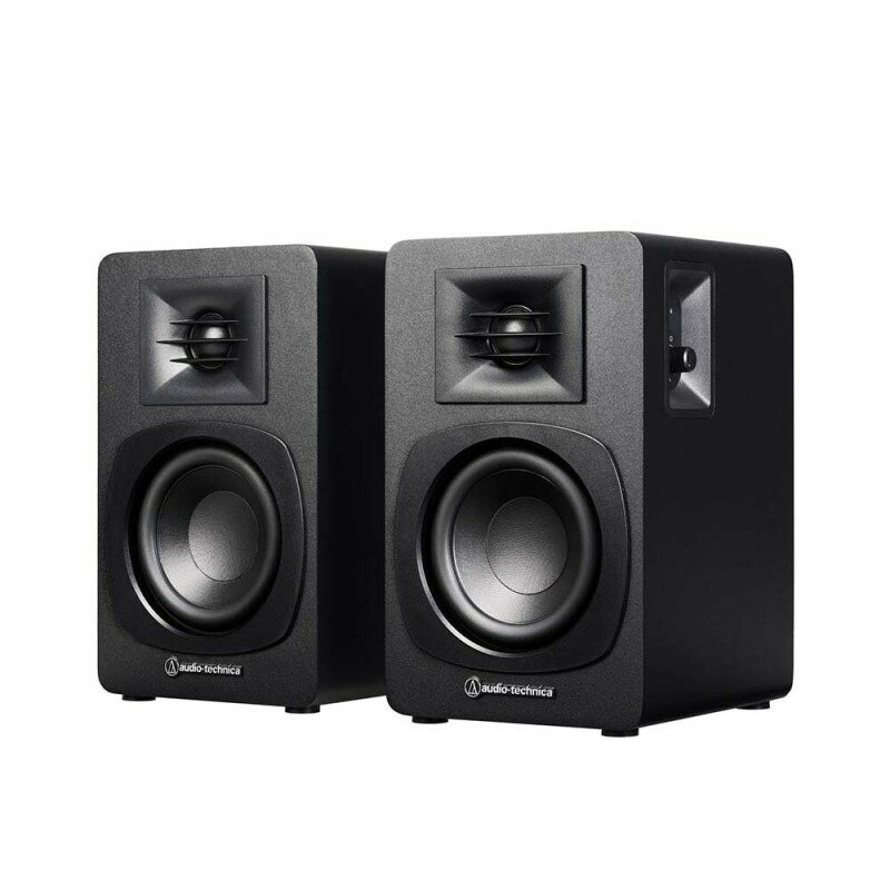 ＼楽天カードポイント5倍！2/5／ オーディオテクニカ ワイヤレス スピーカー Bluetooth パワードブックシェルフスピーカー 30W ブラック PC レコード スマホ タブレット RCA 有線対応 日本メーカー製 AT-SP3X 【送料無料】