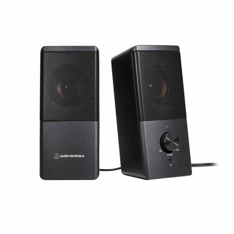 ＼楽天カードポイント5倍！2/5／ オーディオテクニカ アクティブスピーカー ブラック 4W PC レコード スマホ タブレット 有線対応 USB給電 コンパクトスピーカー 日本メーカー製 AT-SP95 【送料無料】