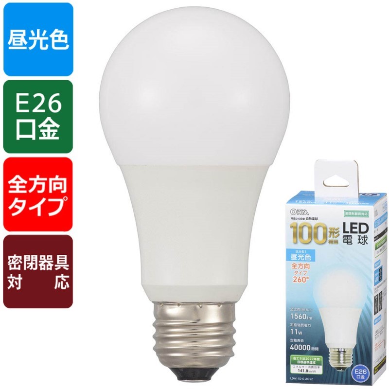 樂天商城 - LED電球 E26 100形相当 昼光色 OHM 06-3296 LDA11D-GAG52 【送料無料】