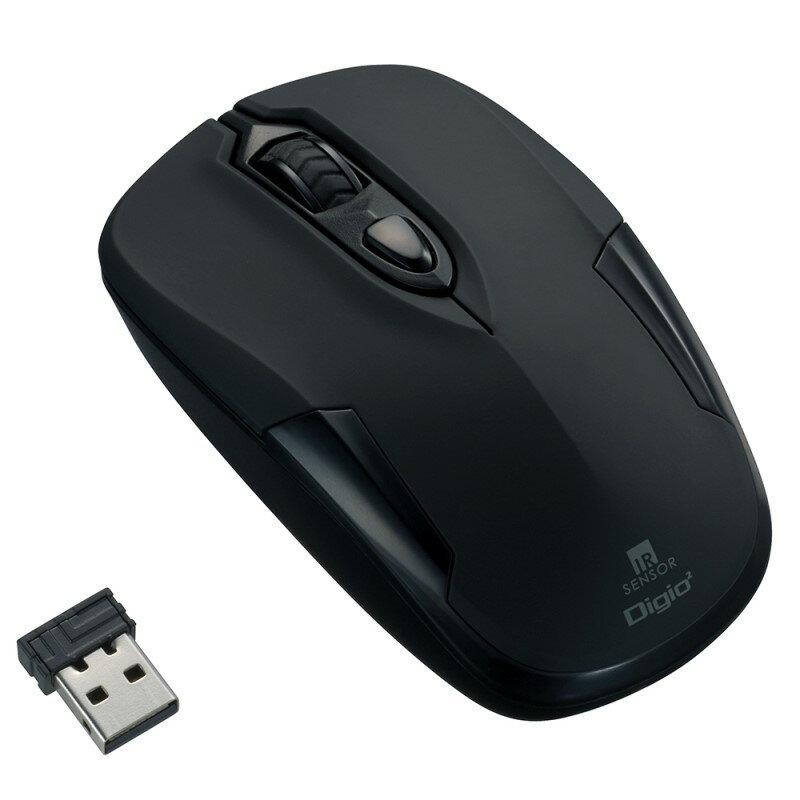 ナカバヤシ BlueLEDマウス 2.4GHz 静音 3ボタン ワイヤレスマウス ブラック MUS-RIT126BK 【送料無料】