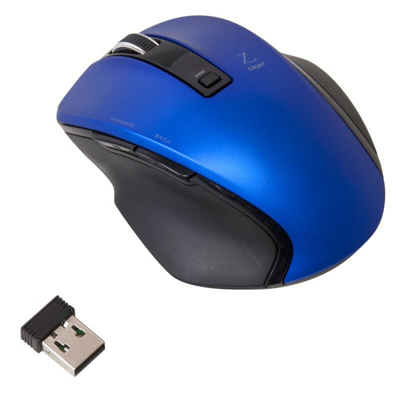 ʥХ䥷 BlueLEDޥ 2.4GHz 5ܥ 磻쥹ޥ ֥롼 MUS-RKF119BL ̵