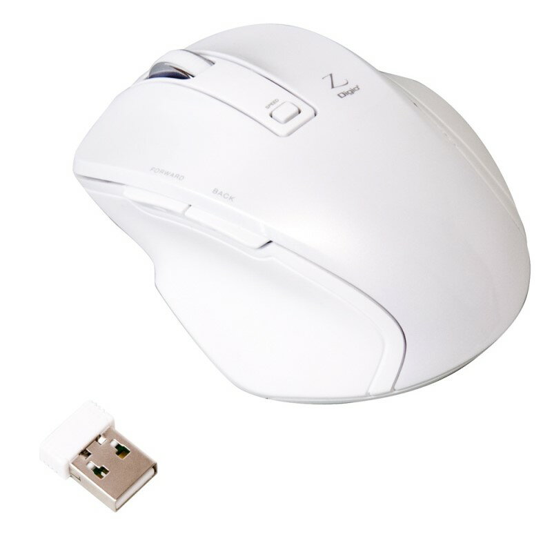 ʥХ䥷 BlueLEDޥ 2.4GHz 5ܥ 磻쥹ޥ ۥ磻 MUS-RKF119W ̵