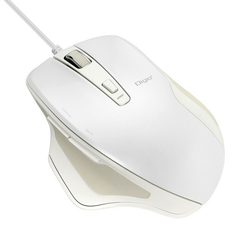 ナカバヤシ BlueLEDマウス 静音 5ボタン 有線マウス ホワイト MUS-UKF156W 【送料無料】