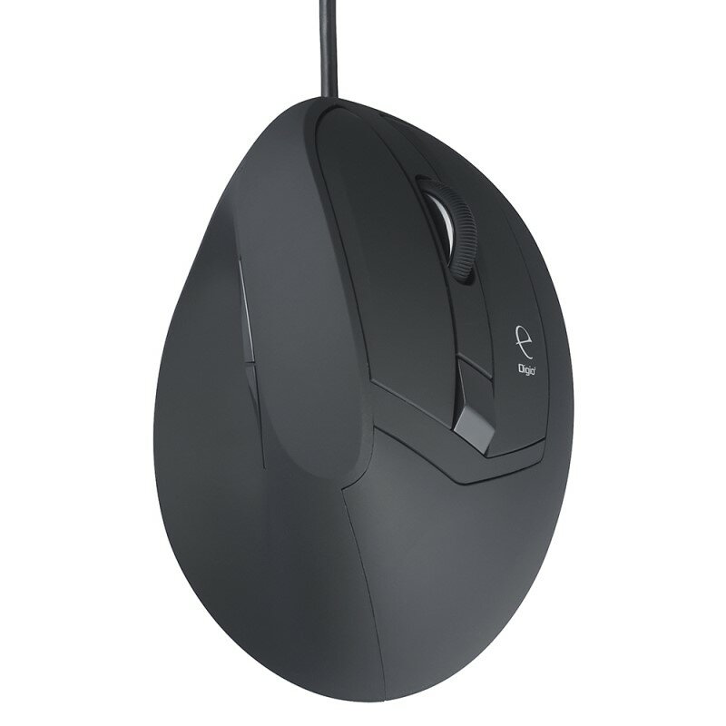 ナカバヤシ BlueLED エルゴノミクスマウス 静音 5ボタン 有線マウス ブラック MUS-UKF208BK 【送料無料】