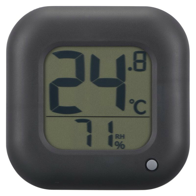 温度が見やすい 温湿度計 ブラック 08-1445 OHM TEM-100B-K 【メール便送料無料】 [2]