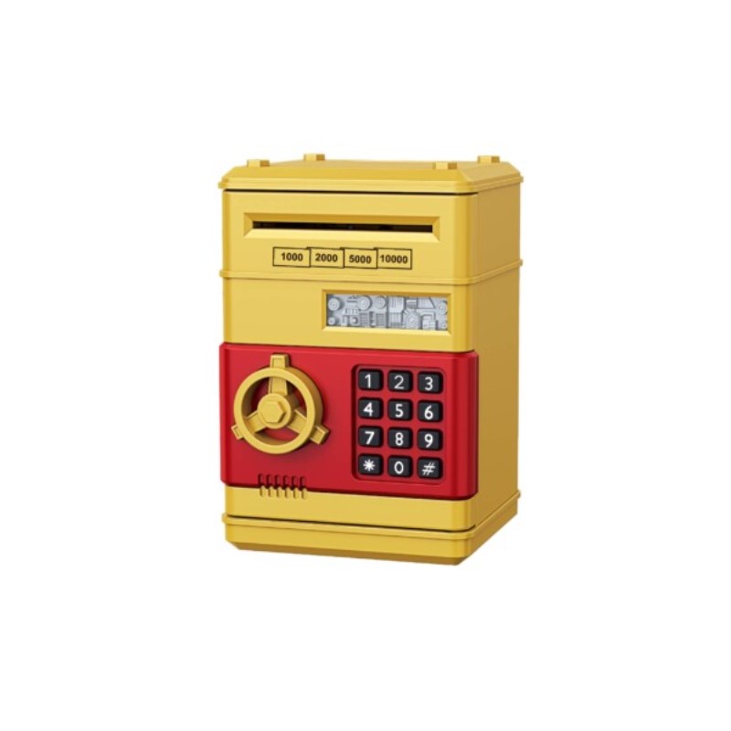 \ポイント5倍/ 暗証番号式 ゴールデンバンク 紙幣 新札対応 電動式 貯金箱 コイン トイバンク 玩具 おもちゃ 金庫 ちょきん箱 ハック HAC4489 【...