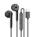 Type-c イヤホン 有線 タイプ C ブラック 有線 イヤホン Typec おしゃれ マイク付 イヤホン 高音質 日本メーカー製 iPhone Android対応 Libra LBR-EPTCBK 【メール便送料無料】
