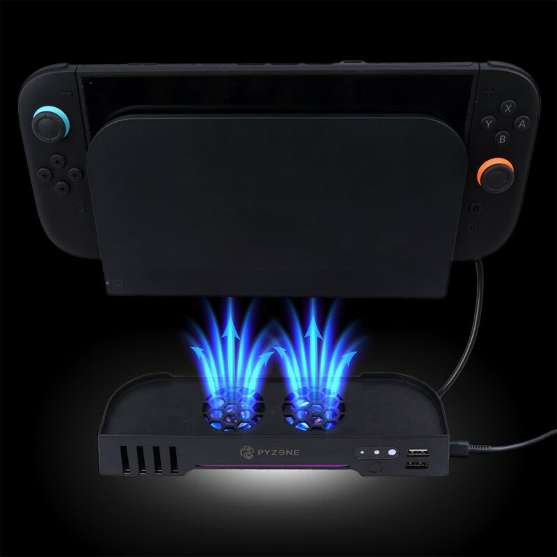 樂天商城 - Switch2 ドック専用 冷却ファン スイッチ2 冷却 スタンド 静音 排熱 放熱 効率 対策 ゲームカード 8枚収納 周辺機器 ゲーミング PYZONE サンコー SWAD25CBK 【送料無料】 【最強翌日配送】