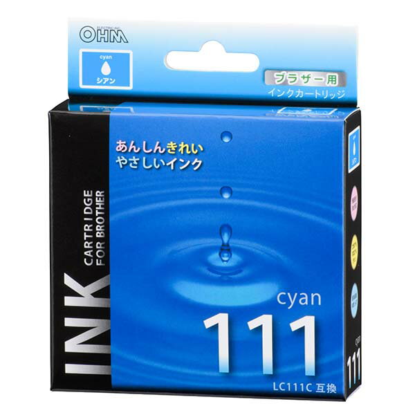 樂天商城 - ブラザー 互換インク LC111C互換 シアン×1 OHM 01-4183 INK-B111B-C 【メール便送料無料】