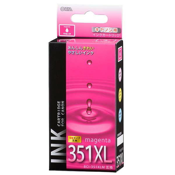 樂天商城 - キヤノン 互換インク BCI-351XLM互換 マゼンタ×1 OHM 01-4161 INK-C351XLB-M 【メール便送料無料】