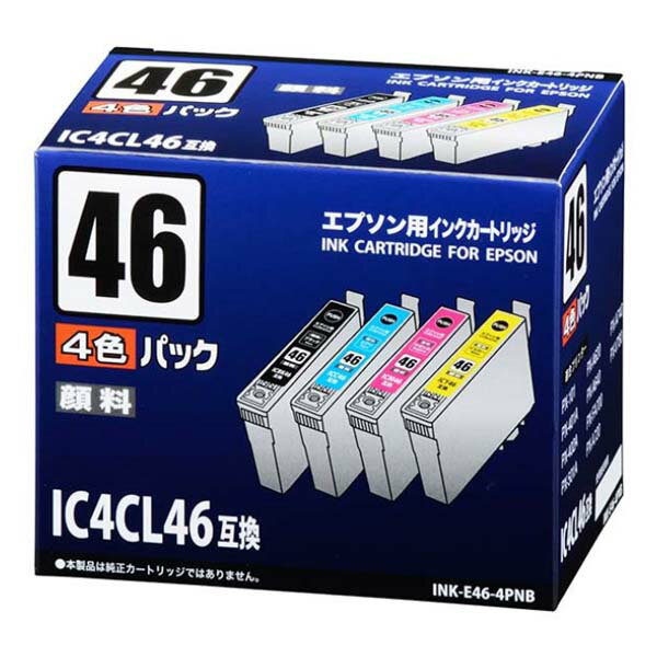 樂天商城 - エプソン 互換インク IC4CL46互換 顔料4色パック OHM 01-2969 INK-E46-4PNB 【送料無料】