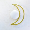 月の壁掛け照明 ブラケット ゴールド 型番moongold 金属ガラス製 屋内用 縦250mm 横170mm