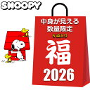 スヌーピー 福袋 2026 中身が見える 5点入り ひざ掛け ブランケット 毛布 メッセンジャーバッ ...