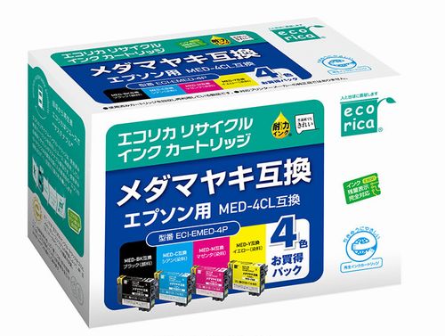 �����ꥫ EPSON ����ޥ䥭 MED-4CL �б� �ꥵ�����륤�󥯥����ȥ�å� 4�����åȡ�ECI-EMED-4P