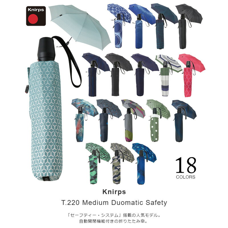 Knirps（クニルプス）T.220 Medium Duomatic Safety 傘 折り畳み セーフティー・システム 自動開閉 kn-knt220【送料無料】