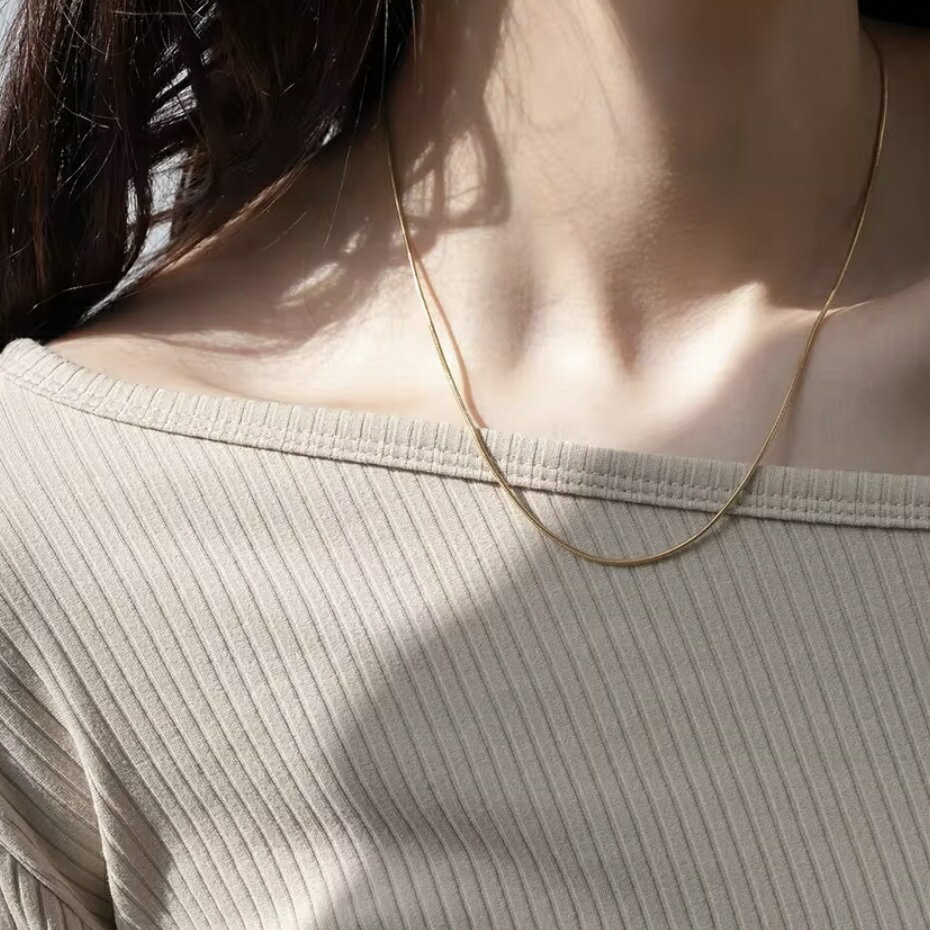 Necklaces, Braclets - サージカルステンレス 316L 金属アレルギー対応 18K ネックレス チェーン シルバー ゴールド PVDコーティング 45cm 50cm シンプル スネークチェーン ベネチアンチェーン アジャスター1000円ポッキリ レディース メンズ 送料無料