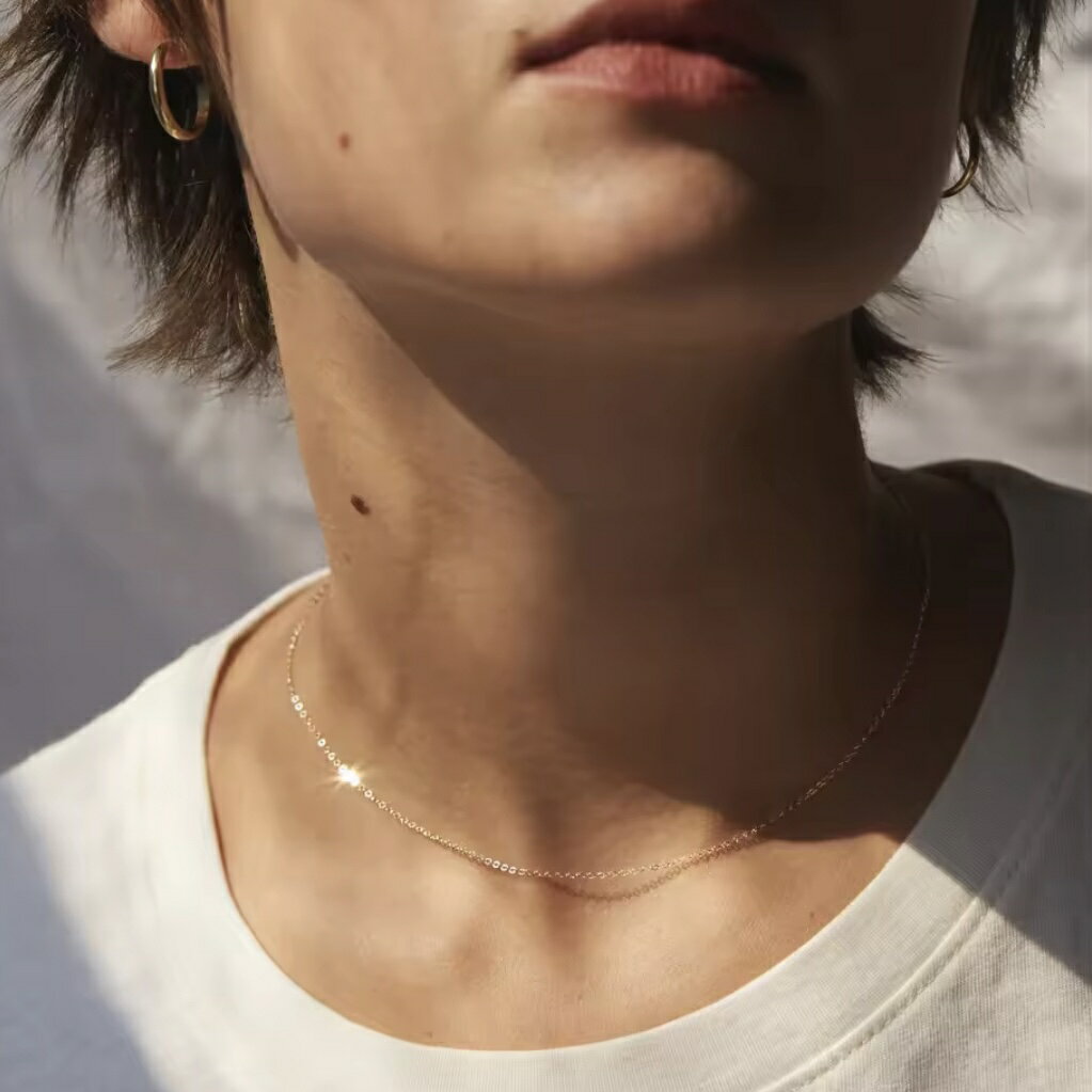 Rakuten - 【4H限定 P6倍】20：00～ SALE サージカルステンレス 316L 金属アレルギー対応 18K ネックレス チェーン シルバー ゴールド PVDコーティング 45cm 50cm シンプル あずきチェーン スネークチェーン アジャスター 1000円ポッキリ レディース メンズ 送料無料