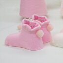 靴下 ベビー ソックス かわいい ポンポン ボン天 スカラップ くつ下 滑り止め 日本製 3D socks