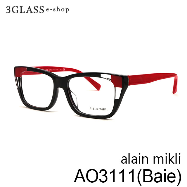 楽天3Glass・e−shopalain mikli アランミクリ AO3111（Baie） 5カラー 001（赤） 002（紫） 003（ブラウン） 004（グレー） 005（黒/赤/青/クリア）　53mmメンズ メガネ サングラス 眼鏡alainmikli ao3111【店頭受取対応商品】