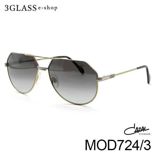 楽天3Glass・e−shopCAZAL カザール MOD724/3 1カラー 003（金色） 61mmメンズ サングラス メガネ ギフト対応cazal mod724-3 MOD.724/3【店頭受取対応商品】