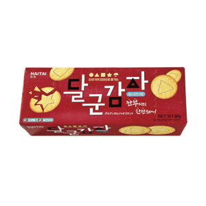 ☆送料無料／まとめ買い☆【ヘテ グルグンカムジャビスケット 80g ×24箱】 韓国発 某ネットドラマで話題になった型抜きができるクッキーです 辛ポテト味 甘辛い クッキー ダルゴナ かるめ カルメ 型抜き かたぬき 駄菓子 縁日 ネトフリ イカゲーム