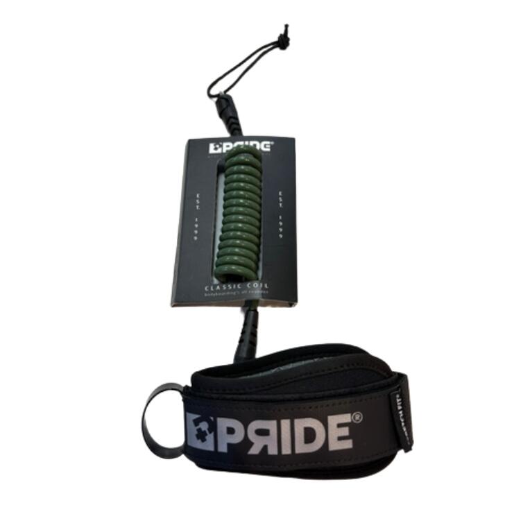 Leash Cord - フィット感 抜群 の プライド リーシュコード 腕用 PPSシステム 搭載 で ボード から取り外しが 超簡単 コイルカーキ
