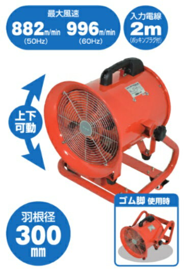法人様限定NICHIDO日動工業高性能業務用送風機ダイナミックファンDF-300CA100V・50...