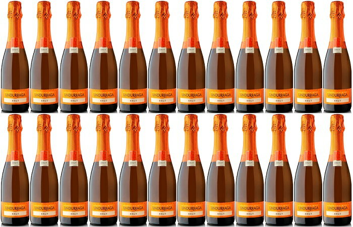 《24本セット》ウンドラーガ　スパークリング ブリュット 375ml 12.5度 MW【誕生日プレゼント ワイン お酒 宅飲み お祝い お中元 ギフト お歳暮　スパークリングワイン　チリ】