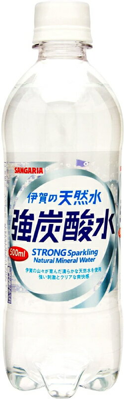 伊賀の天然水 強炭酸水 ペット 500ml △【ソフトドリンク 炭酸水】