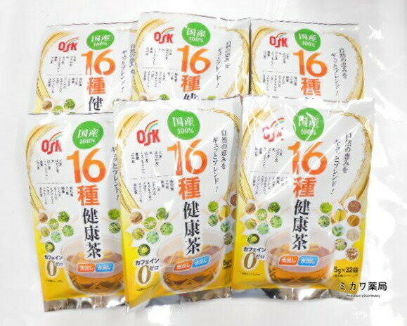 国産16種健康茶32袋 商品名 国産16種健康茶32袋 使用原材料 大麦、はだか麦、米、はと麦、とうもろこし（非遺伝子組換え）、桑葉、はぶ草、枸杞葉、クマ笹、柿葉、よもぎ、どくだみ、キダチアロエの葉、ごぼう、メグスリノキ、月見草 特徴 本品は、大麦、はだか麦、米、はと麦、とうもろこし、桑葉、はぶ草、枸杞葉、クマ笹、柿葉、よもぎ、どくだみ、キダチアロエの葉、ごぼう、メグスリノキ、月見草の16種を全て国産原料にて配合した健康茶です。日々のお身体の美容と健康維持にお役立て下さい。また、カフェインゼロですので、お子様からお年寄りまで、ご家族お揃いで、ご愛飲ください。 広告文責 （有）ミカワ薬局　06-6673-1055 メーカー 株式会社 小谷穀粉 高知県高知市高須1丁目14-8 製造国 日本 区分 健康茶