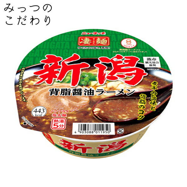 ヤマダイ 凄麺 新潟背脂醤油ラーメン 124g／めん65g 人気 売れ筋 カップラーメン カップ麺 インスタント すごめん 全国 ご当地 新潟 背脂 醤油 ラーメン 防災 非常食 仕送り 夜食