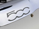 CO-RGD-FA01 フィアット/アバルト リアガーニッシュの500エンブレムに簡単に貼り付けられるトリコロールデカールです。