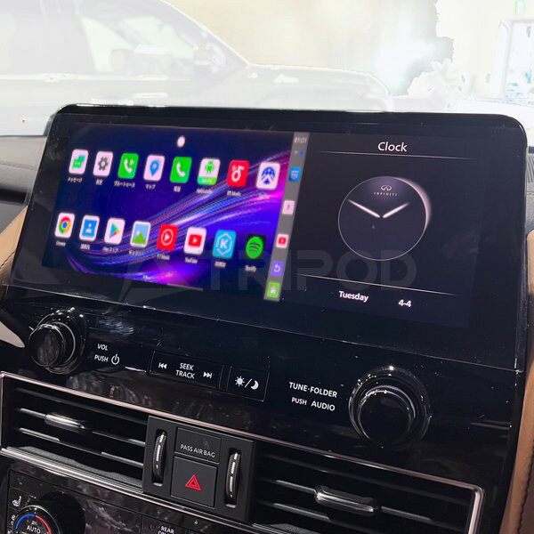 UROID MAX インフィニティ純正Apple CarPlay搭載車両で動画アプリの再生が可能！GooglePlayストアからアプリをインストール可能！