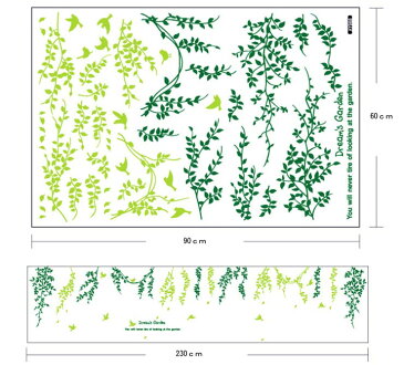 ウォールステッカー【Dream's Garden】インテリア・寝具・収納 インテリアファブリック（クッション・テーブルクロス・布装飾）