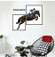 ウォールステッカー 競馬 60×90cm 壁紙 シール 賃貸OK はがせる 剥がせる DIY 模様替え インテリア ハス はす シンプル 鯉 カープ 魚 蜻蛉 トンボ 赤トンボ 赤とんぼ 和風 蝶々 バタフライ ちょうちょ 送料無料 1,490円