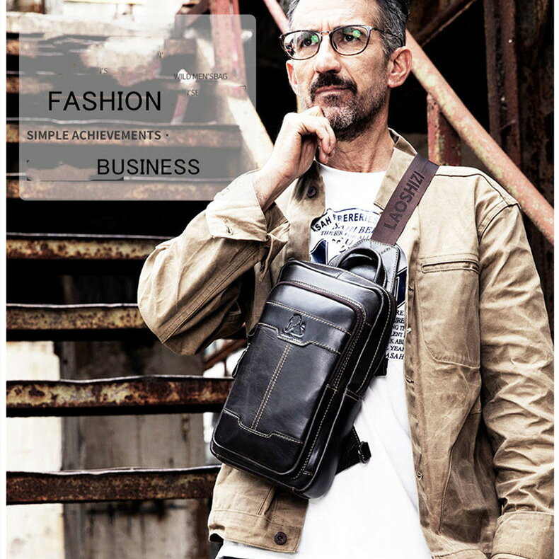 本革ボディバッグ 大容量 ボディバッグ 本革 メンズ 厚手牛革 オイルレザー アウトドア 旅行 レジャー ..