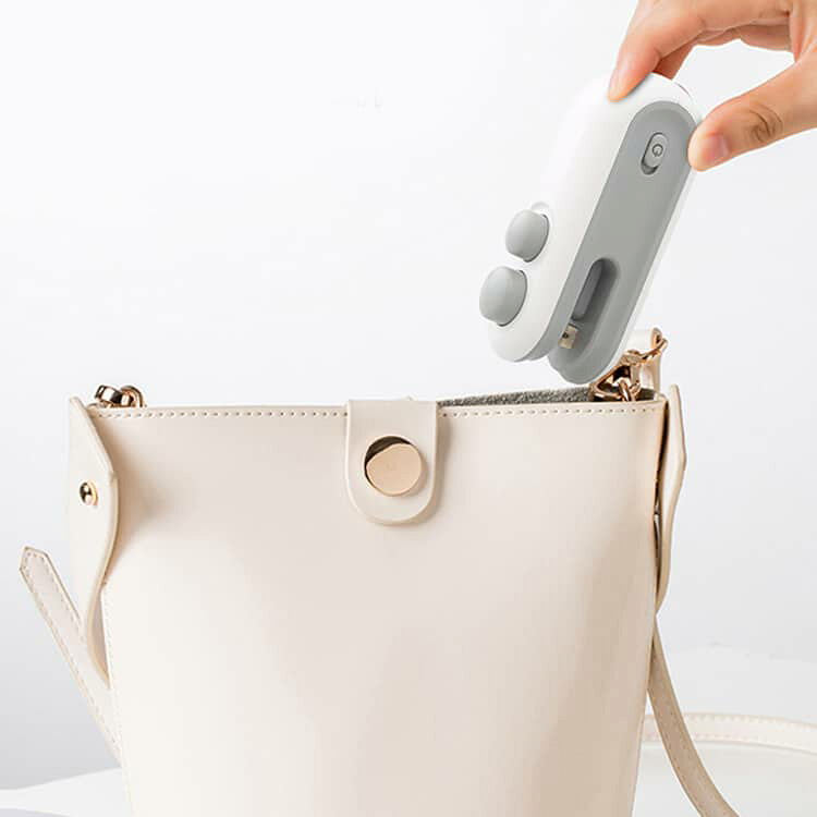 食べかけ ヒートシーラー 2in1 鮮度キープ ミニ シーラー 密閉 2個セット 家庭用 ...
